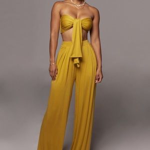 2 Piece-Jluxbasix Yellow Tory Two Piece Set XXL